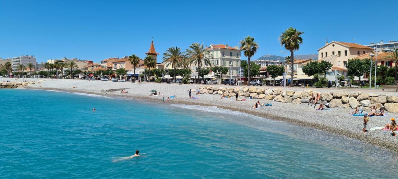 Studio De La Plage - Mer, Terrasse Et Garage Cagnes-sur-Mer Bagian luar foto